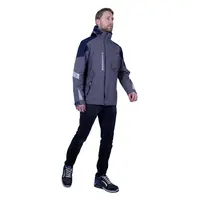 Летняя рабочая куртка-штормовка РЕСПЕКТ, цвет серый-т/синий, Iform, размер 120-124, 182-188, Кур 703