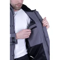 Летняя рабочая куртка-штормовка РЕСПЕКТ, цвет серый-т/синий, Iform, размер 88-92, 170-176, Кур 703