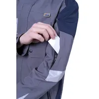 Летняя рабочая куртка-штормовка РЕСПЕКТ, цвет серый-т/синий, Iform, размер 128-132, 182-188, Кур 703