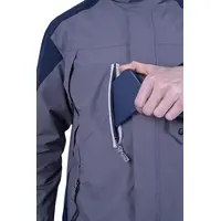 Летняя рабочая куртка-штормовка РЕСПЕКТ, цвет серый-т/синий, Iform, размер 104-108, 170-176, Кур 703