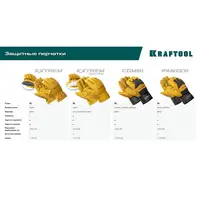 Комбинированные спилковые перчатки KRAFTOOL Combi, защита от мех. воздействий, с доп. накладкой на ладони, размер 10 (XL), 11310-XL