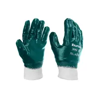 Особопрочные перчатки KRAFTOOL Hykraft с манжетой, нитриловое покрытие, защита от нефтепродуктов, размер 9 (L), 11289-L