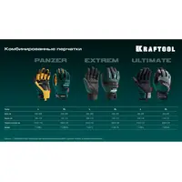 Профессиональные комбинированные перчатки KRAFTOOL Extrem, антивибрационные с резиновыми накладками, размер 10 (XL), 11287-XL