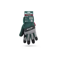 Профессиональные комбинированные перчатки KRAFTOOL Ultimate, искусственная кожа, для сенсорных экранов, размер 10 (XL), 11299-XL