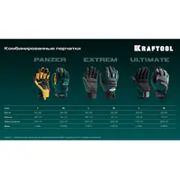 Профессиональные комбинированные перчатки KRAFTOOL Ultimate, искусственная кожа, для сенсорных экранов, размер 9 (L), 11299-L