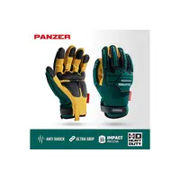 Профессиональные комбинированные перчатки для тяжелых мех. работ KRAFTOOL Panzer, виброзащита, размер 9 (L), 11298-L