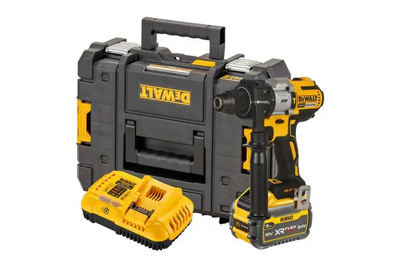 Ударная дрель-шуруповерт DEWALT DCD996X1, 18 В, 1 АКБ (9,0 Ач) и ЗУ, в кейсе TSTAK, 2250 об/мин, 38250 уд/мин