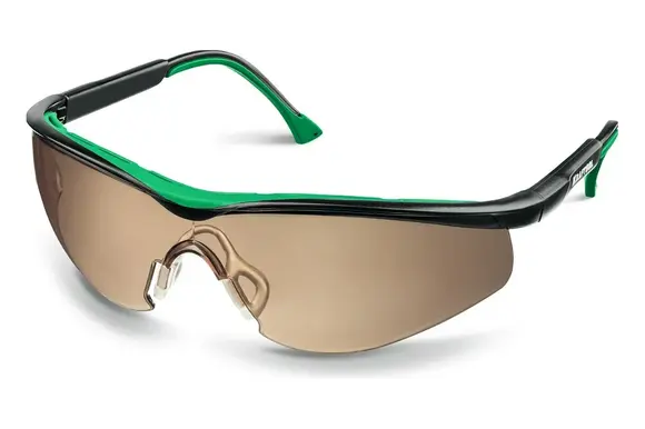 Защитные очки KRAFTOOL Basic открытого типа, коричневые, 110319