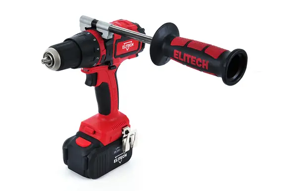Бесщеточная ударная дрель-шуруповерт Elitech ДА 18УБЛ2, 2 АКБ (4,0 Ач), 191609
