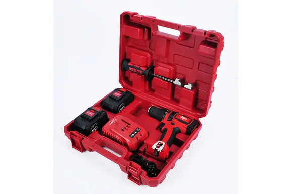 Бесщеточная ударная дрель-шуруповерт Elitech ДА 18УБЛ2, 2 АКБ (4,0 Ач), 191609