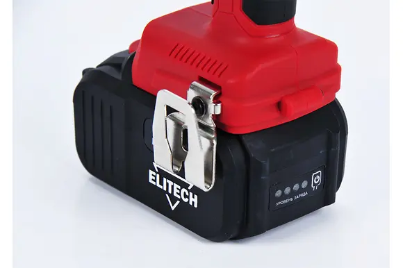 Бесщеточная ударная дрель-шуруповерт Elitech ДА 18УБЛ2, 2 АКБ (4,0 Ач), 191609