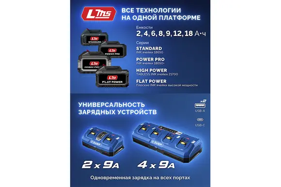 Бесщеточная ударная дрель-шуруповерт ЗУБР Профессионал, 2 АКБ LMS (2 Ач), в кейсе, 20 В, 70 Н·м, DBS-70-22