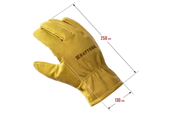 Кожаные перчатки KRAFTOOL Extrem, защита от мех. воздействий, размер 10 (XL), 1136-XL