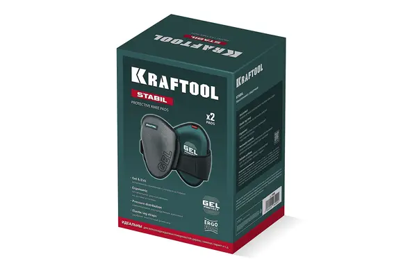 Наколенники защитные KRAFTOOL Stabil для легко повреждаемых поверхностей, эргономичные, гелевая вставка, 11516