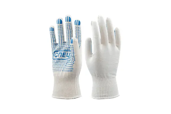 Перчатки х/б с ПВХ, СПЕЦ 13-й КЛАСС, размер №9, 1 пара, Пер 038