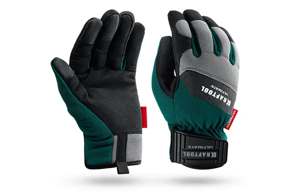 Профессиональные комбинированные перчатки KRAFTOOL Ultimate, искусственная кожа, для сенсорных экранов, размер 10 (XL), 11299-XL