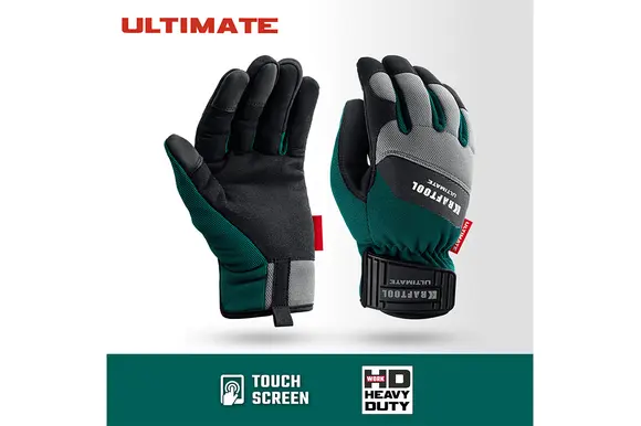 Профессиональные комбинированные перчатки KRAFTOOL Ultimate, искусственная кожа, для сенсорных экранов, размер 10 (XL), 11299-XL