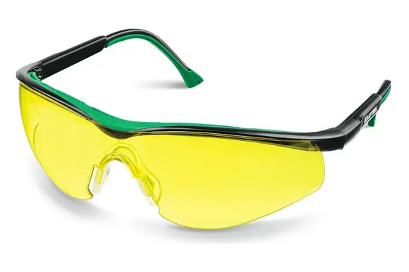 Защитные очки KRAFTOOL Basic открытого типа, желтые, 110318