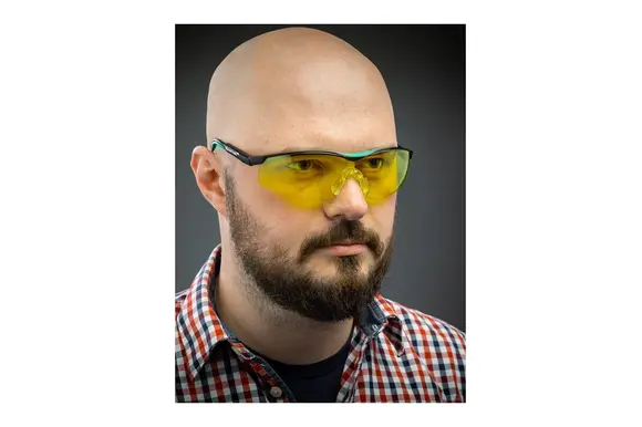 Защитные очки KRAFTOOL Basic открытого типа, желтые, 110318