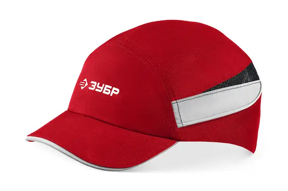 Защитная каскетка ЗУБР Бином, ударопрочный корпус, цвет красный, размер 54-59 см, 11096