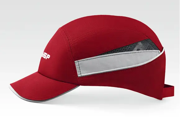 Защитная каскетка ЗУБР Бином, ударопрочный корпус, цвет красный, размер 54-59 см, 11096