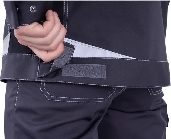 Летняя рабочая куртка ТУРБО SAFETY, цвет темно-серый/черный, Iform, размер 112-116, 158-164, Кур 1604