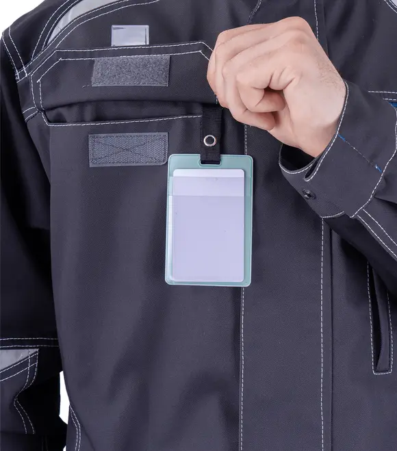 Летняя рабочая куртка ТУРБО SAFETY, цвет темно-серый/черный, Iform, размер 104-108, 158-164, Кур 1604