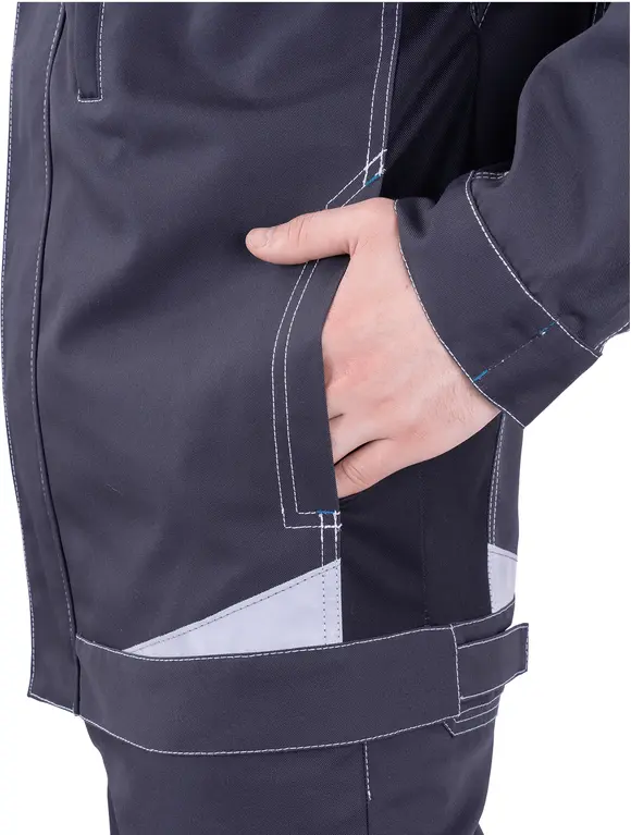 Летняя рабочая куртка ТУРБО SAFETY, цвет темно-серый/черный, Iform, размер 104-108, 158-164, Кур 1604