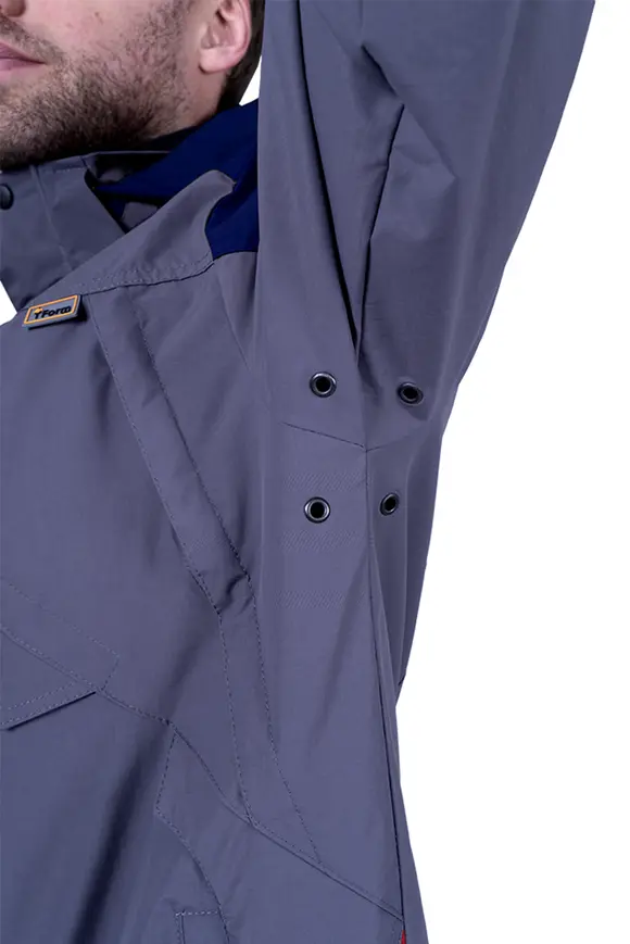 Летняя рабочая куртка-штормовка РЕСПЕКТ, цвет серый-т/синий, Iform, размер 96-100, 182-188, Кур 703