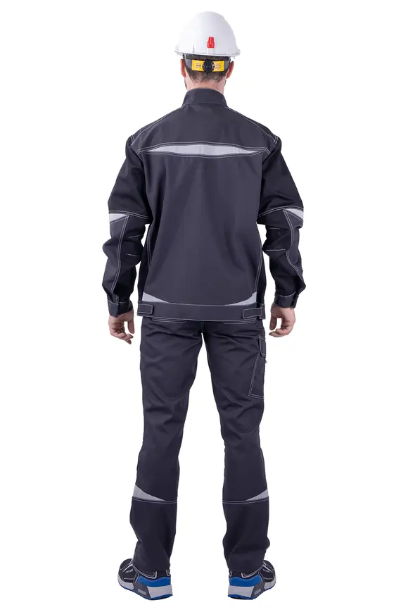 Летняя рабочая куртка ТУРБО SAFETY, цвет темно-серый/черный, Iform, размер 96-100, 158-164, Кур 1604