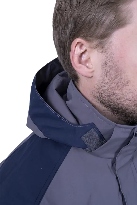 Летняя рабочая куртка-штормовка РЕСПЕКТ, цвет серый-т/синий, Iform, размер 104-108, 158-164, Кур 703