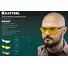 Защитные очки KRAFTOOL Basic открытого типа, желтые, 110318